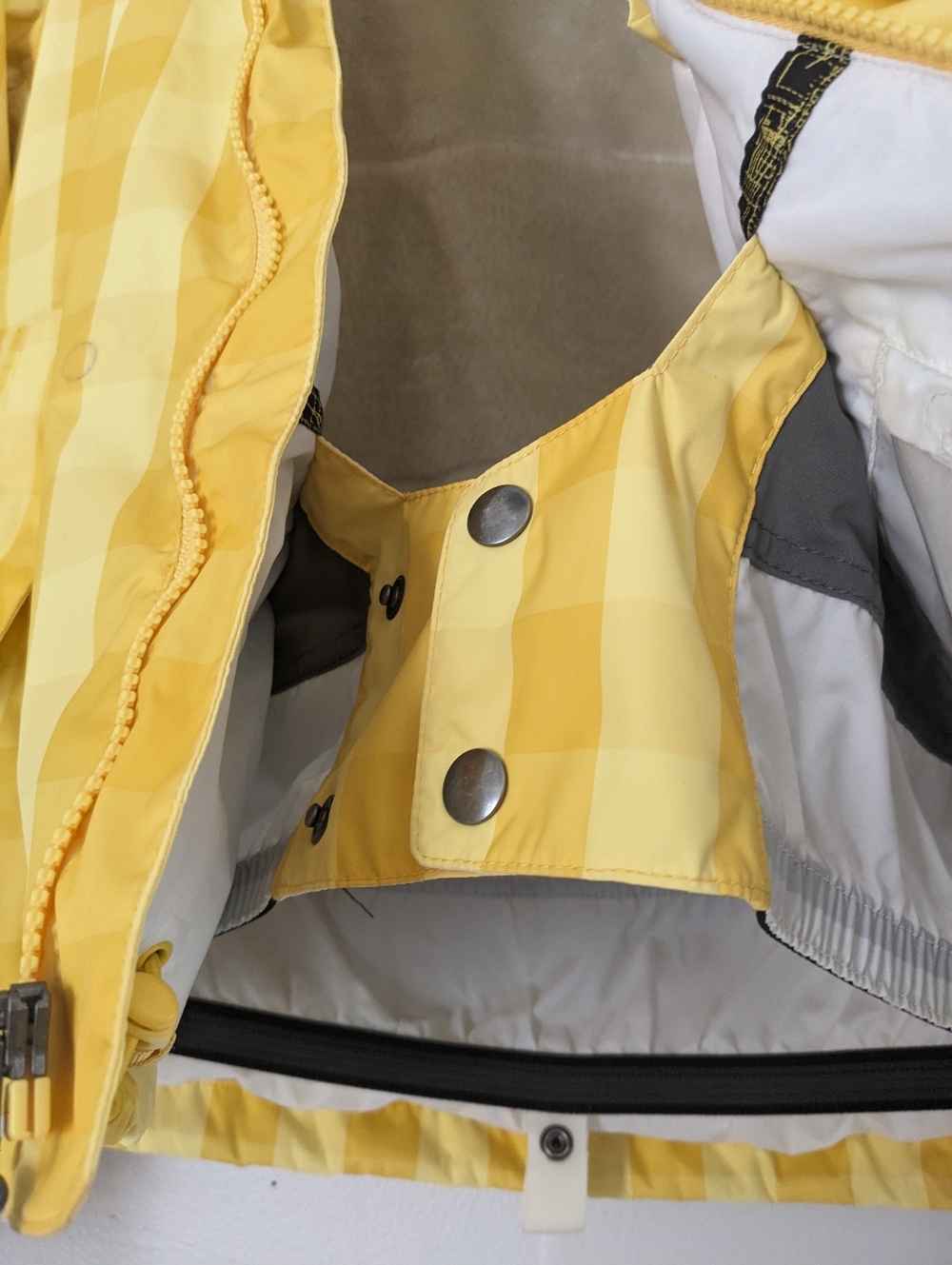 Burton Ski Jacket Youth Girl Size Small Yellow Hooded EUC Snowboard - Picture 6 of 16